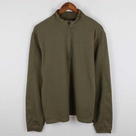 Alpine Design Dri-Logic Men's Medium Green 1/4 Zip Mid Weight Pullover Jacket - Picture 1 of 8